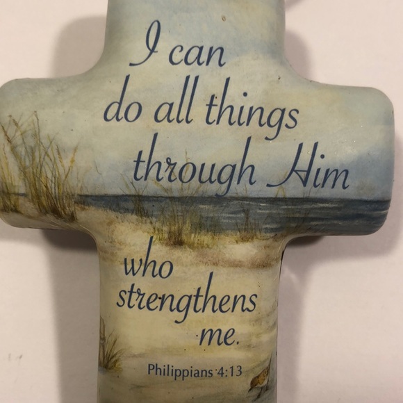 Artful cross key on cord with a  beautiful saying - Picture 2 of 8